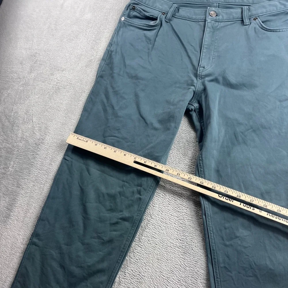 Banana Republic‎ Traveler Pants Mens 35x30 Athletic Tapered Fit Teal Blue Green